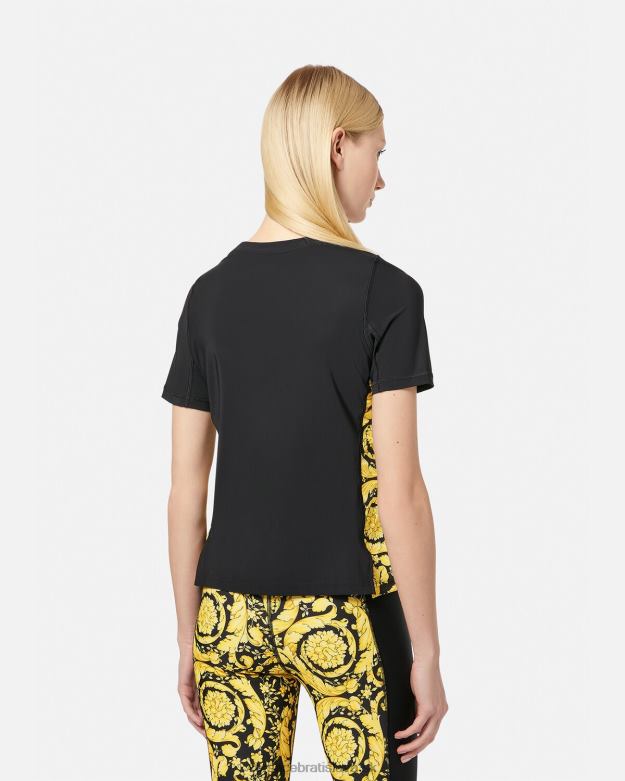 oblečenie X8X8P242 Versace barocco gymnastické tričko čierna ženy