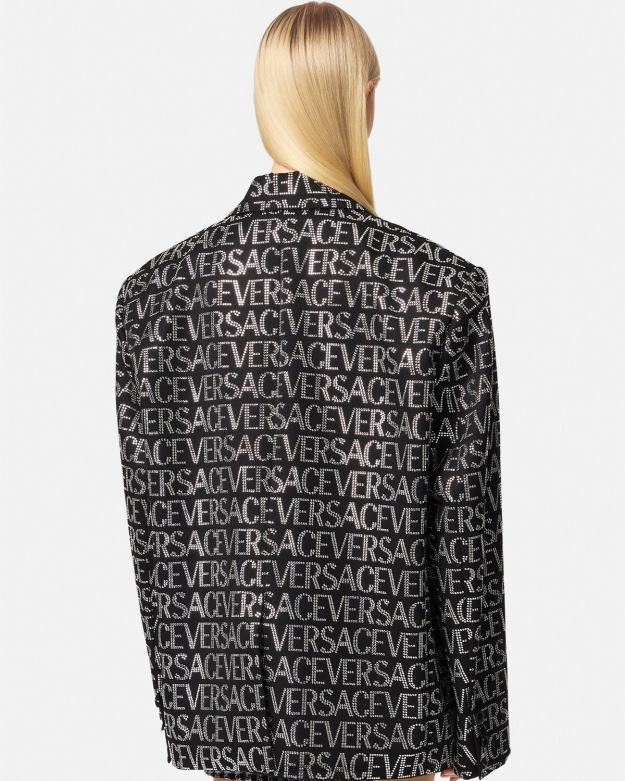 oblečenie X8X8P115 Versace krištáľové celoplošné sako jedna farba ženy