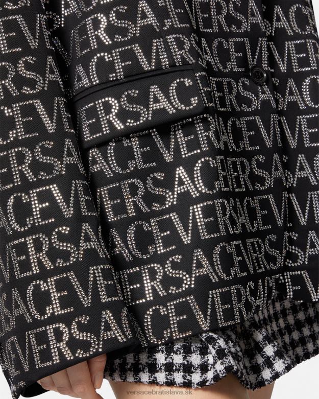 oblečenie X8X8P115 Versace krištáľové celoplošné sako jedna farba ženy
