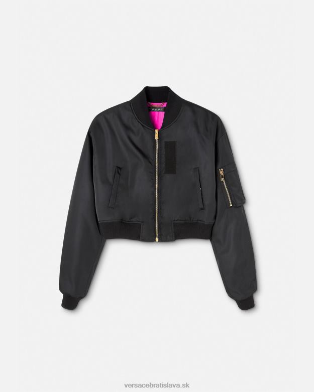 oblečenie X8X8P103 Versace Goddess crop bomber bunda čierna ženy