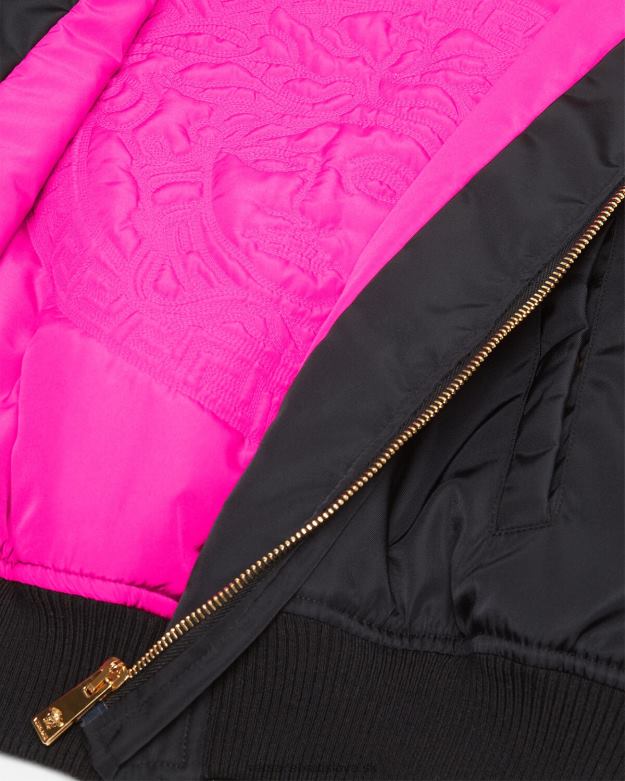 oblečenie X8X8P103 Versace Goddess crop bomber bunda čierna ženy