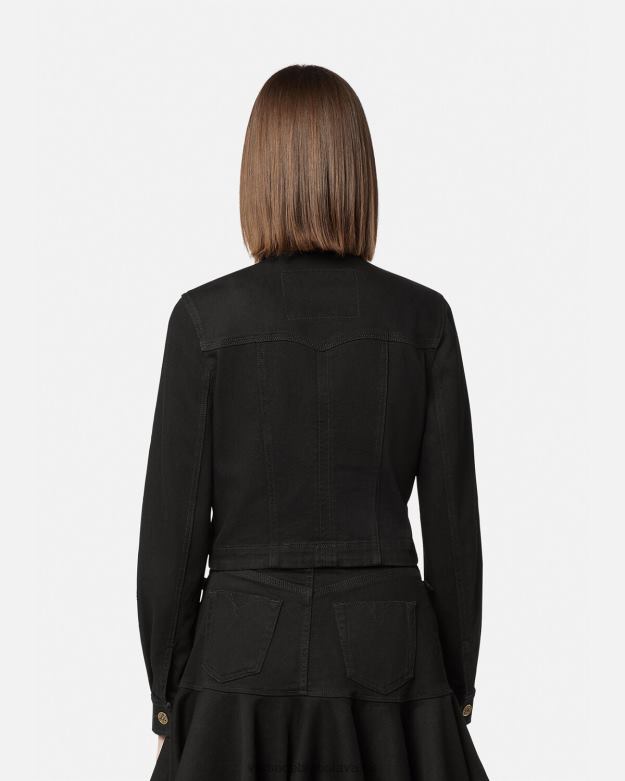 oblečenie X8X8P2255 Versace baroková couture 1 džínsová bunda čierna ženy