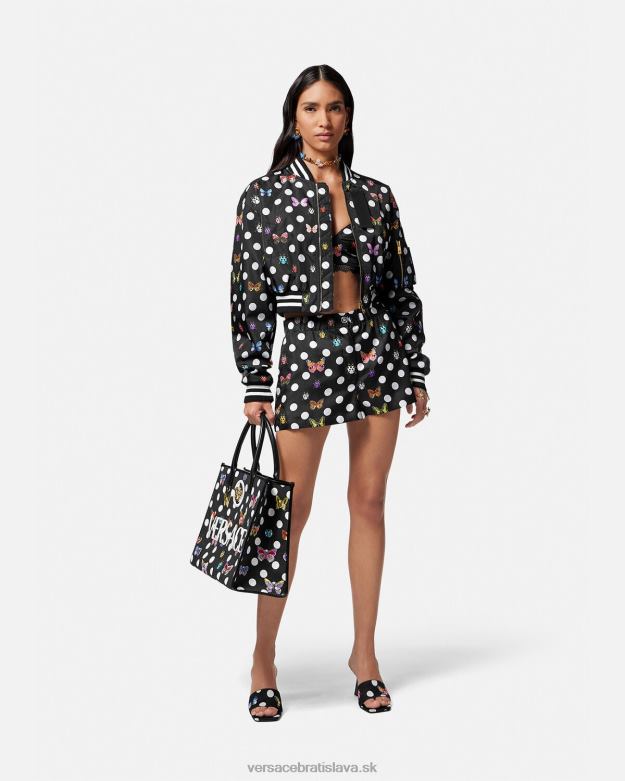 oblečenie X8X8P78 Versace butterflies crop bomber bunda jedna farba ženy