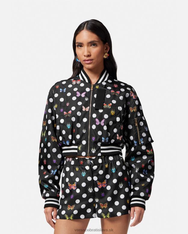 oblečenie X8X8P78 Versace butterflies crop bomber bunda jedna farba ženy