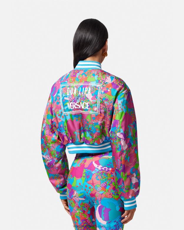 oblečenie X8X8P79 Versace kvetinová letná crop bomber bunda jedna farba ženy