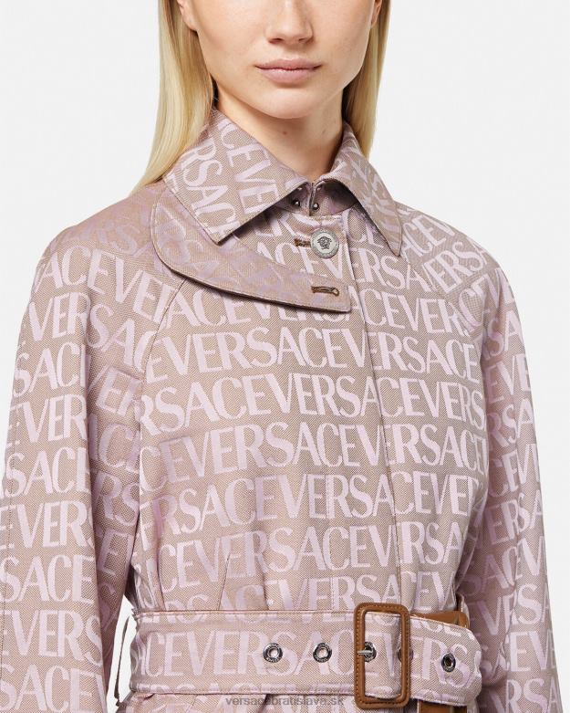 oblečenie X8X8P83 Versace celoplošný krátky trenčkot ružová a potlač ženy