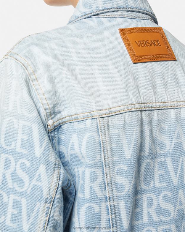 oblečenie X8X8P87 Versace celoplošná džínsová bunda Modrá ženy