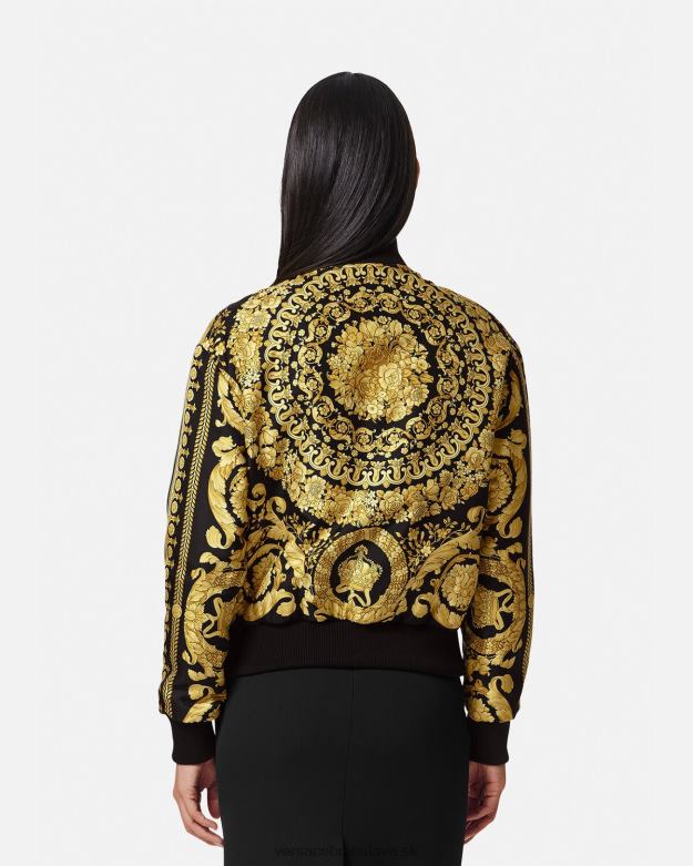 oblečenie X8X8P88 Versace barocco obojstranná bomber bunda vytlačiť ženy