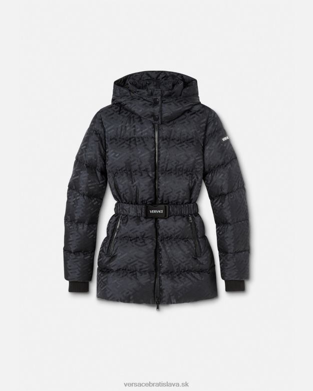 oblečenie X8X8P95 Versace la greca puffer bunda čierna ženy