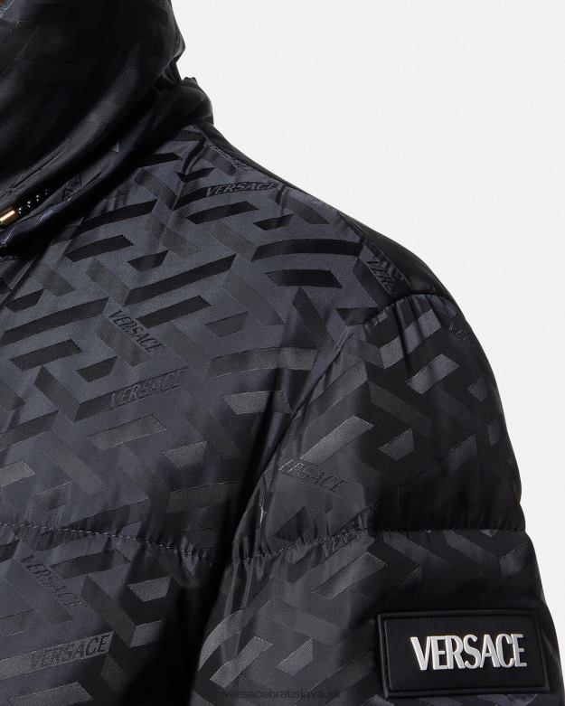 oblečenie X8X8P95 Versace la greca puffer bunda čierna ženy