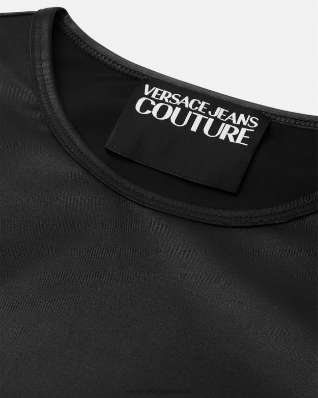 oblečenie X8X8P2146 Versace crop top s logom čierna ženy