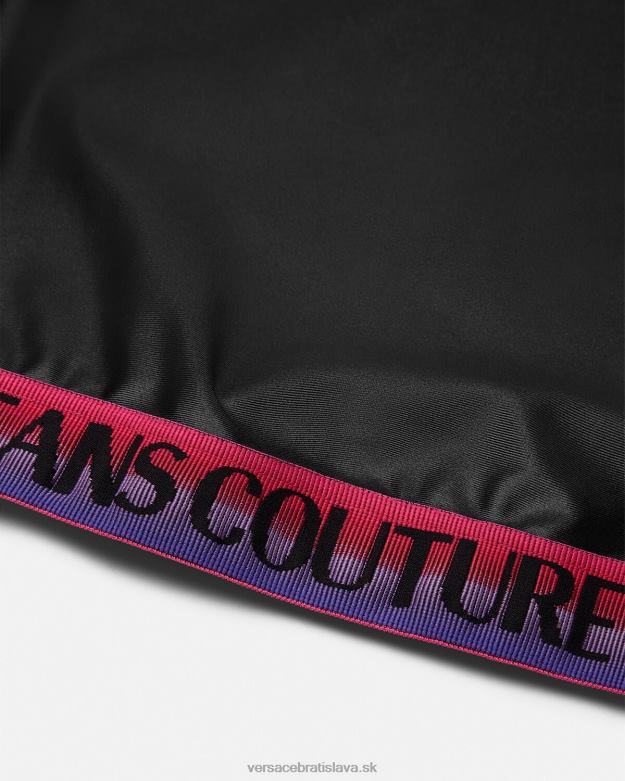 oblečenie X8X8P2146 Versace crop top s logom čierna ženy