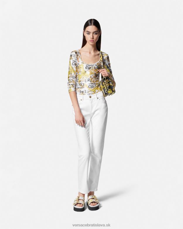 oblečenie X8X8P2236 Versace slim-fit džínsy biely ženy