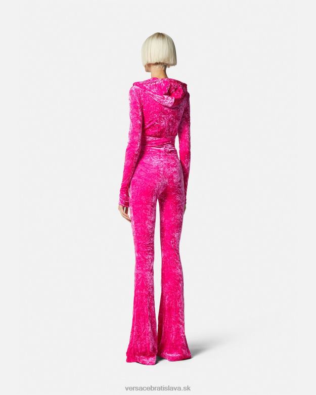 oblečenie X8X8P56 Versace zamatová kombinéza s kapucňou medusa \'95 fuchsiová ženy