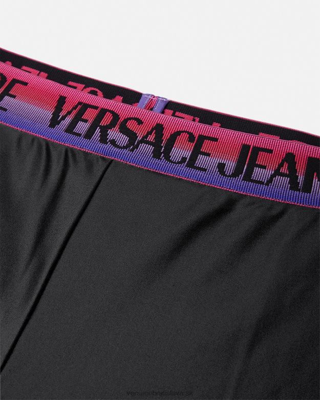 oblečenie X8X8P2149 Versace legíny s logom čierna ženy