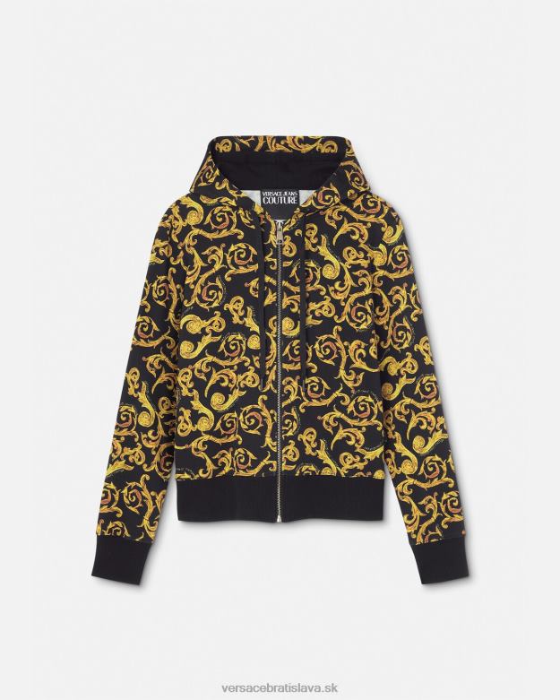 oblečenie X8X8P2175 Versace skica couture mikina s kapucňou čierne zlato ženy