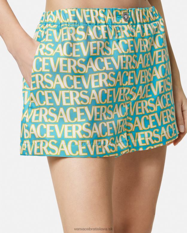 oblečenie X8X8P191 Versace celoplošné hodvábne šortky vytlačiť ženy
