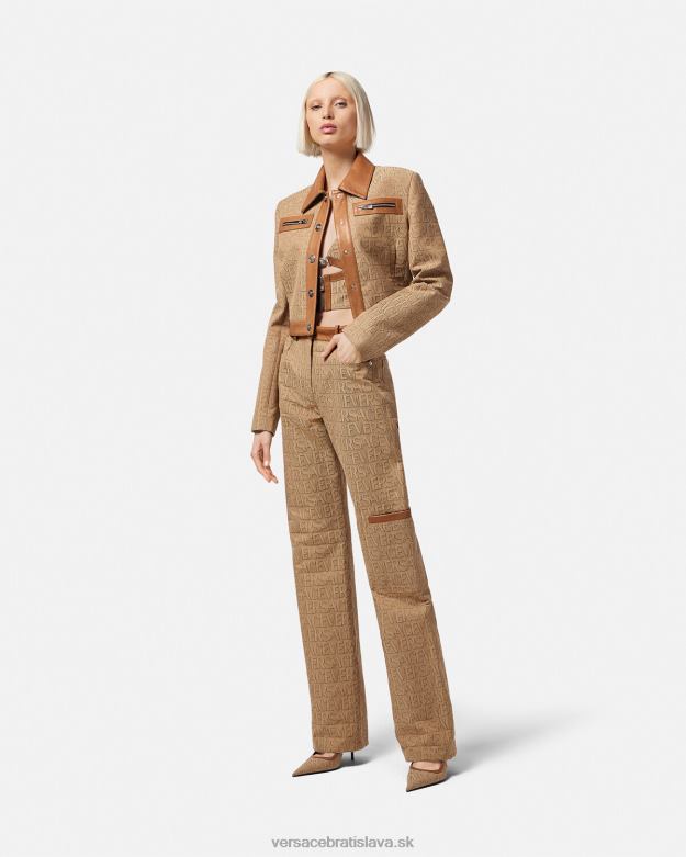 oblečenie X8X8P195 Versace celoplošné nohavice vytlačiť ženy