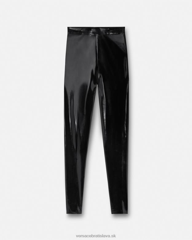 oblečenie X8X8P203 Versace latexové legíny čierna ženy