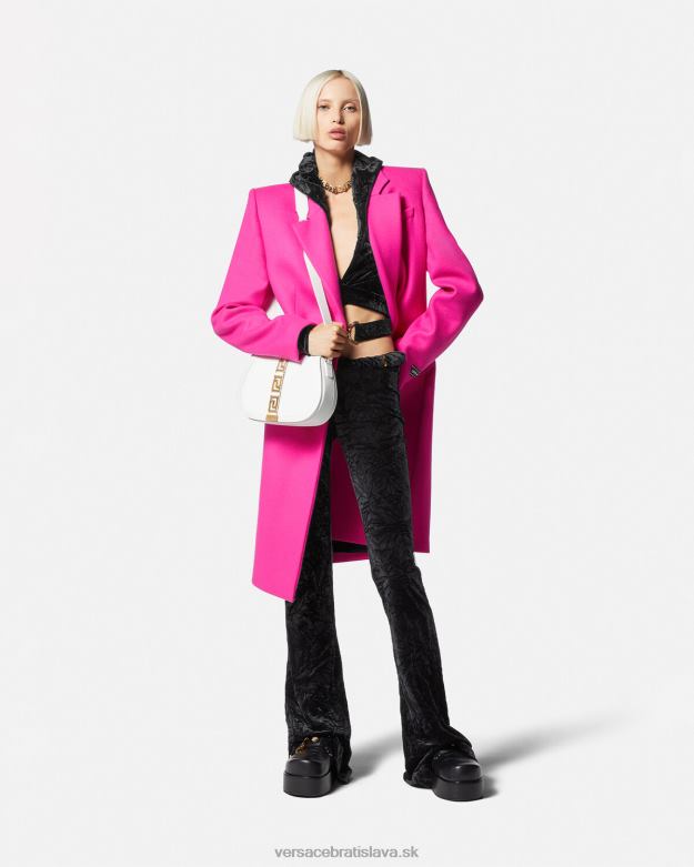 oblečenie X8X8P216 Versace zrolované zamatové nohavice čierna ženy