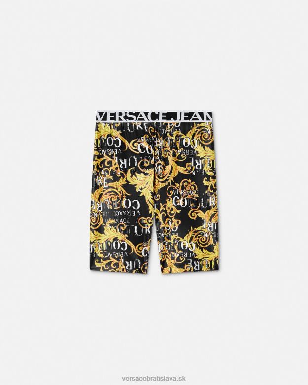 oblečenie X8X8P2239 Versace cyklistické šortky s logom couture jedna farba ženy