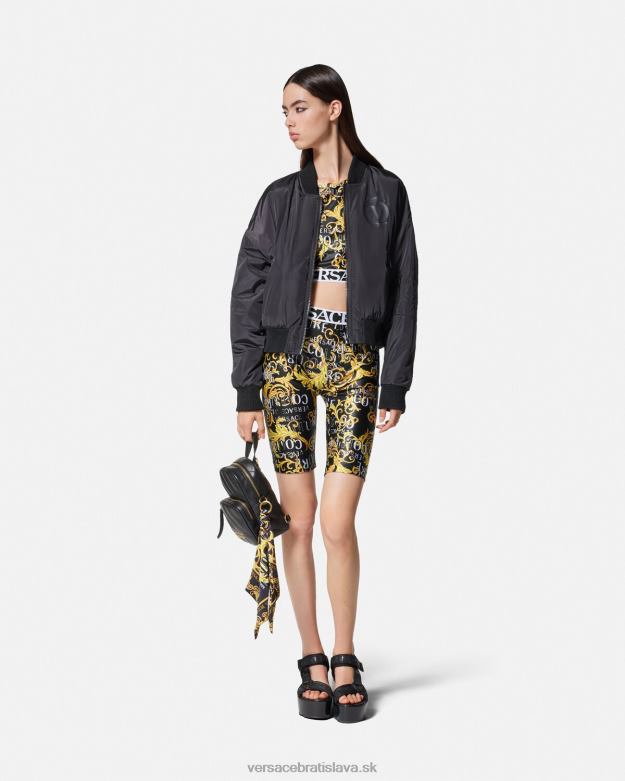 oblečenie X8X8P2239 Versace cyklistické šortky s logom couture jedna farba ženy