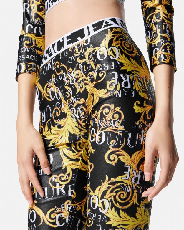 oblečenie X8X8P2239 Versace cyklistické šortky s logom couture jedna farba ženy