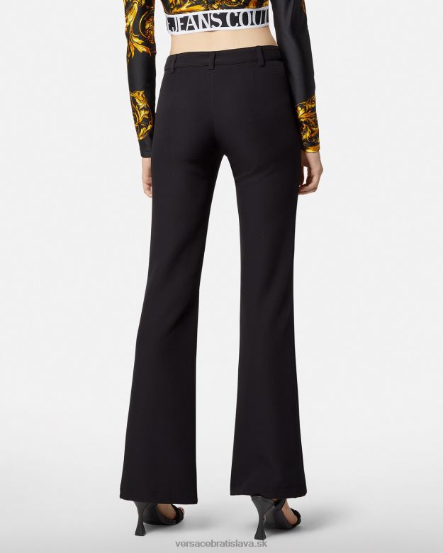 oblečenie X8X8P2247 Versace baroková couture1 nohavice s prackou čierna ženy