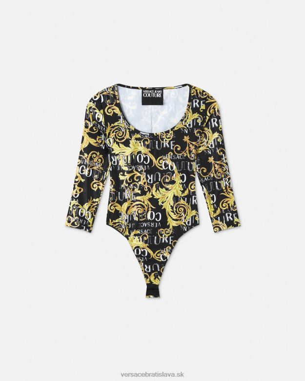 oblečenie X8X8P2211 Versace logo couture body čierne zlato ženy