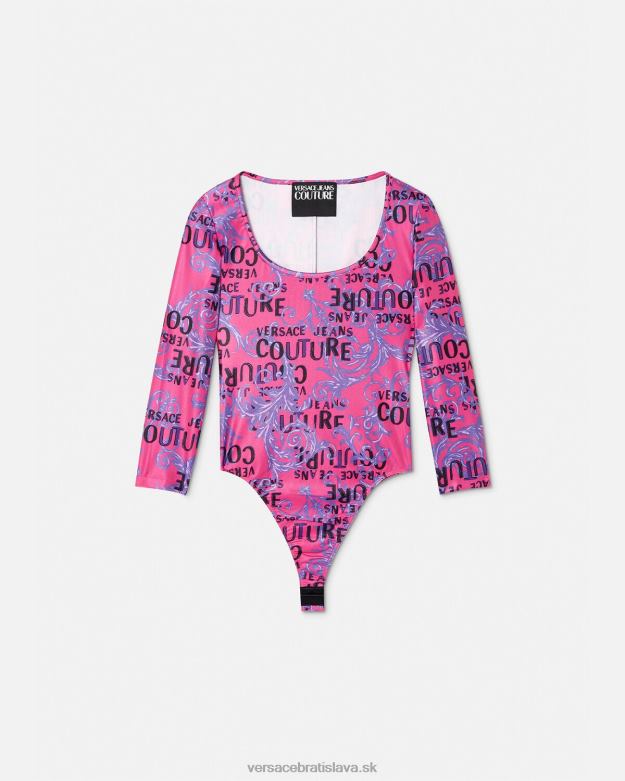 oblečenie X8X8P2212 Versace logo couture body fuchsiová ženy