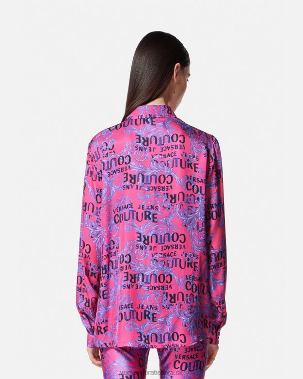 oblečenie X8X8P2203 Versace módna košeľa s logom fuchsiová ženy