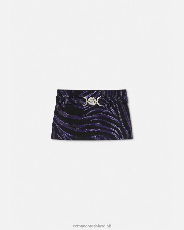oblečenie X8X8P126 Versace minisukňa zebra medusa '95 potlač a fialová ženy