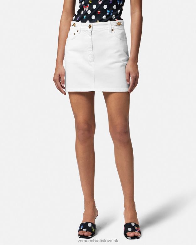 oblečenie X8X8P161 Versace džínsová minisukňa medusa \'95 biely ženy