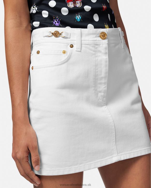 oblečenie X8X8P161 Versace džínsová minisukňa medusa \'95 biely ženy