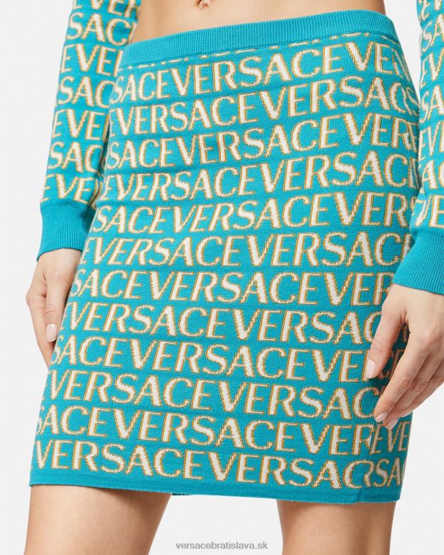 oblečenie X8X8P163 Versace celoplošná pletená sukňa vytlačiť ženy