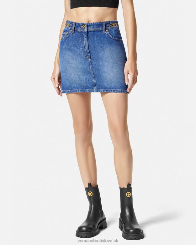oblečenie X8X8P167 Versace džínsová minisukňa medusa \'95 Modrá ženy