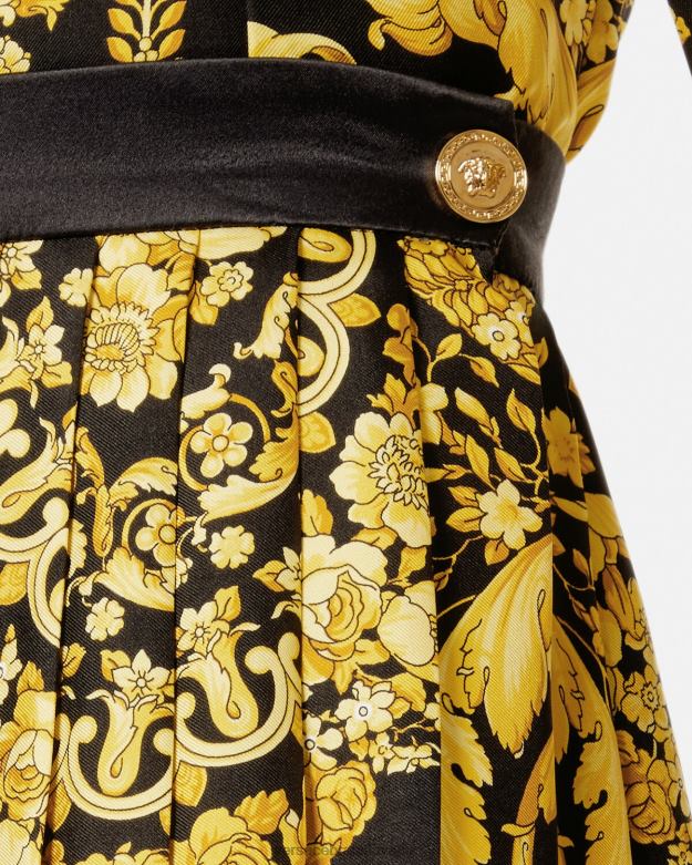 oblečenie X8X8P169 Versace baroková plisovaná sukňa vytlačiť ženy
