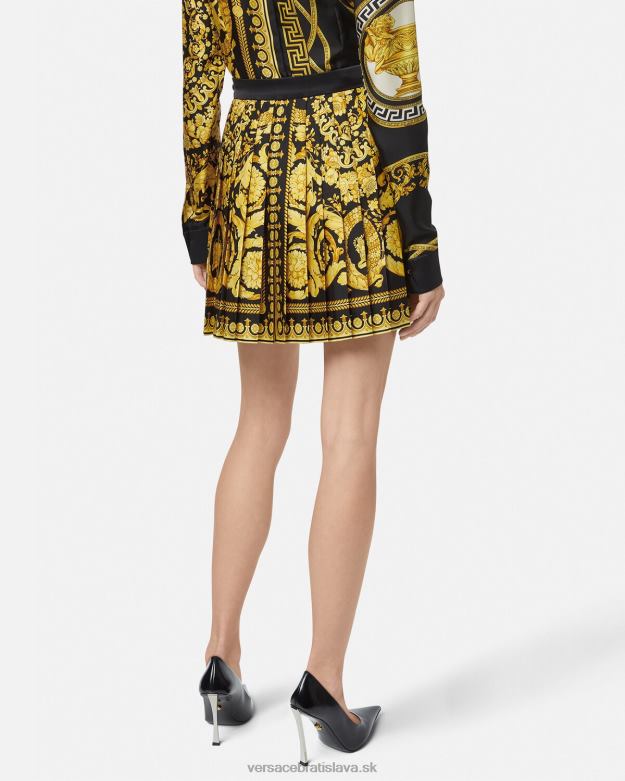 oblečenie X8X8P169 Versace baroková plisovaná sukňa vytlačiť ženy