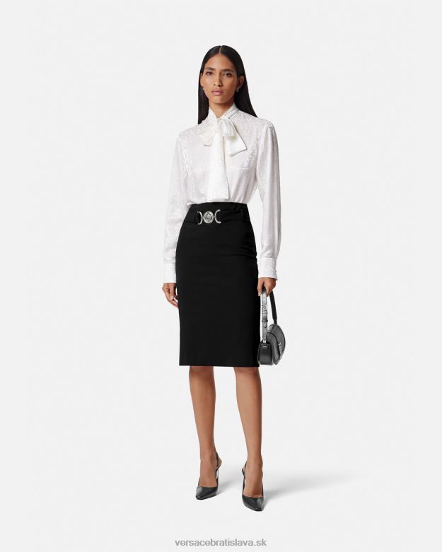 oblečenie X8X8P174 Versace midi sukňa medusa \'95 čierna ženy