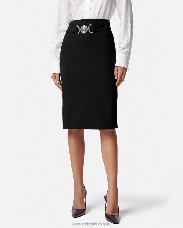 oblečenie X8X8P174 Versace midi sukňa medusa \'95 čierna ženy