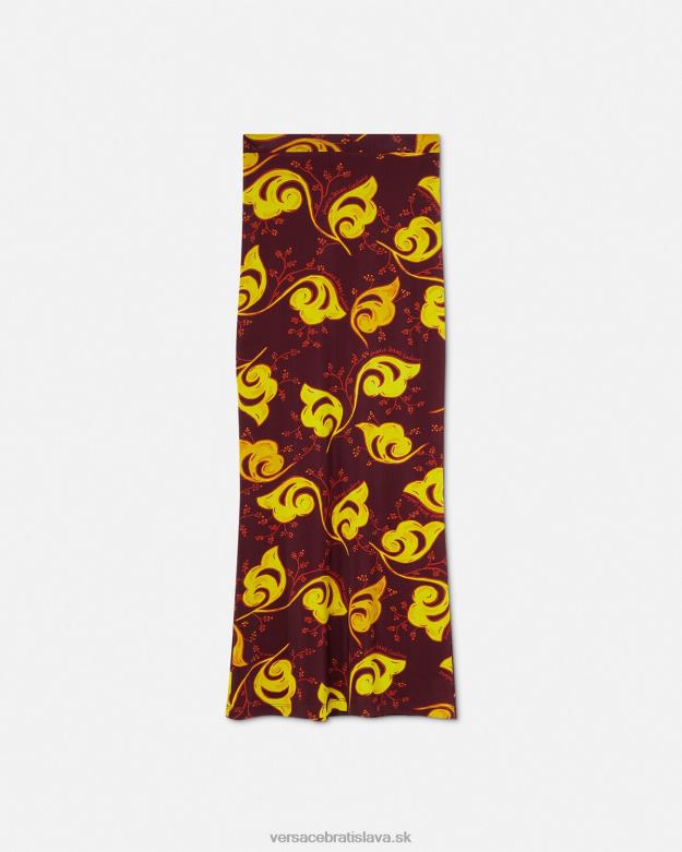 oblečenie X8X8P2181 Versace vetvičková midi sukňa fialový ženy