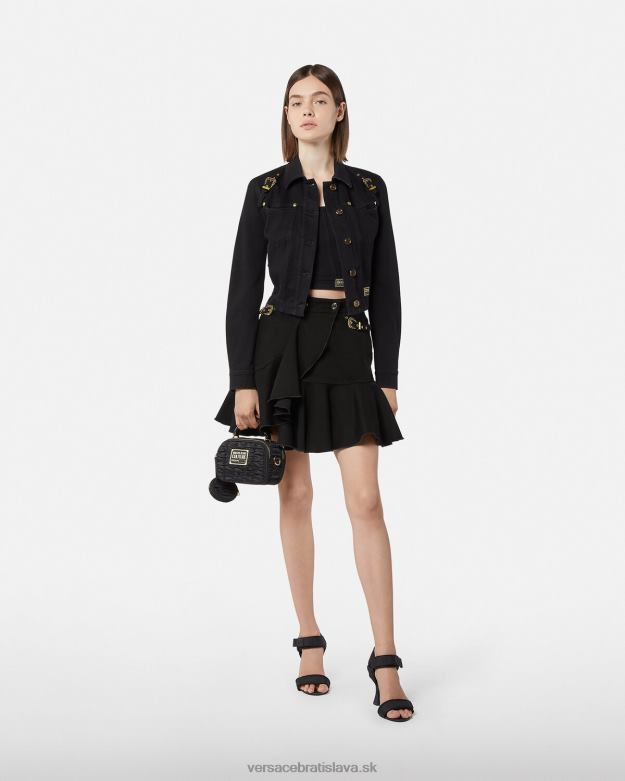 oblečenie X8X8P2253 Versace baroková couture1 džínsová sukňa čierna ženy