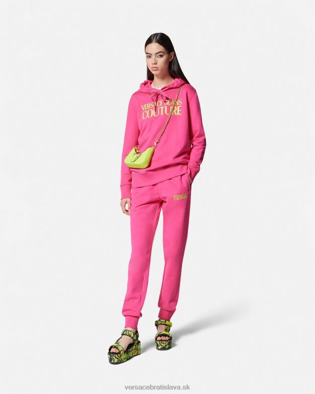 oblečenie X8X8P2176 Versace tepláky s logom fuchsiová ženy
