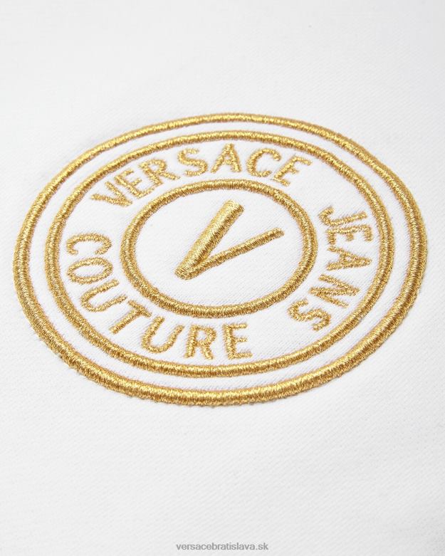 oblečenie X8X8P2245 Versace tepláky so znakom v zlatá a biela ženy