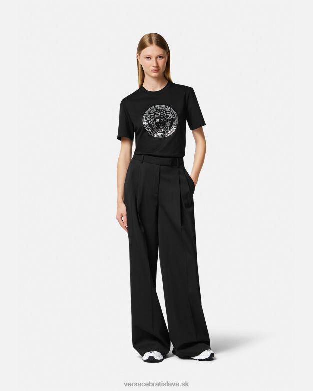 oblečenie X8X8P129 Versace tričko medúza čierna ženy