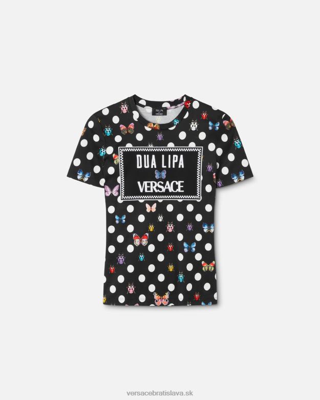 oblečenie X8X8P130 Versace vyšívané tričko s motýlikmi vytlačiť ženy