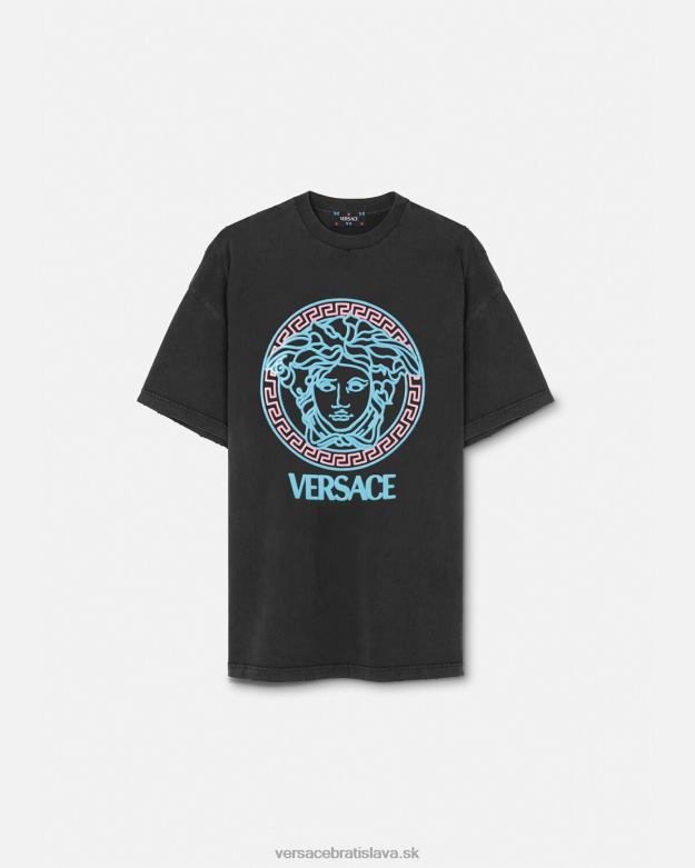 oblečenie X8X8P134 Versace Tričko s logom medusa čierna ženy