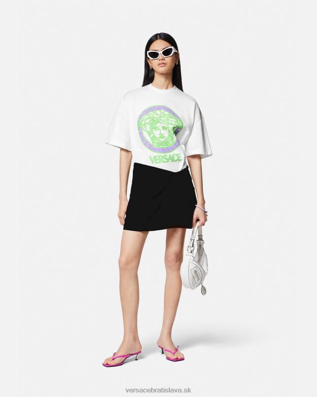 oblečenie X8X8P135 Versace Tričko s logom medusa biely ženy