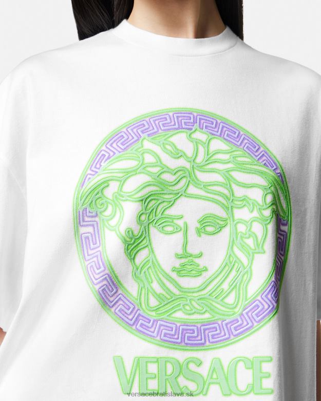 oblečenie X8X8P135 Versace Tričko s logom medusa biely ženy