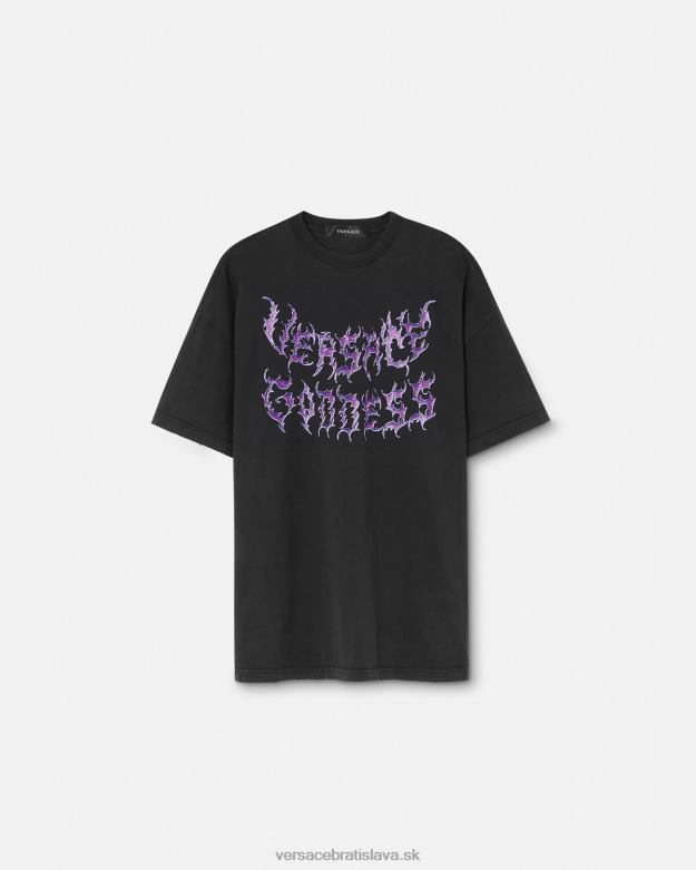oblečenie X8X8P150 Versace bohyňa oversized tričko čierna ženy